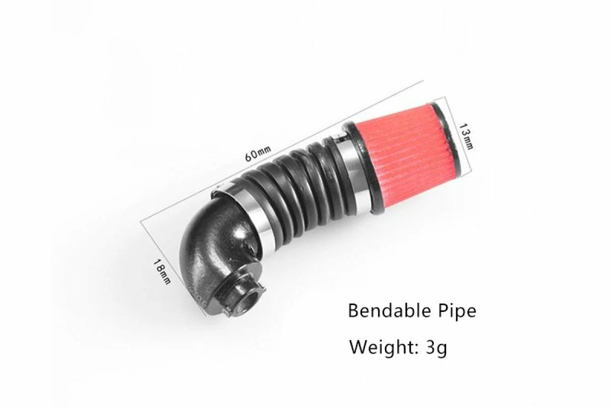 GPM Racing TRX4ZSP56B-BK | GPM 1/10 Scale V8 6.2L LS3 Engine Air Intake W/ Pod Filter & Pipping - Image 2