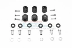 GPM Racing TRX6010-12MM-BK | GPM Black Aluminium TRX6 +12mm Hex Adapters 6Pcs W/ Hardware