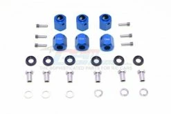 GPM Racing TRX6010-12MM-B | GPM Blue Aluminium TRX6 +12mm Hex Adapters 6Pcs W/ Hardware