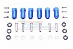 GPM Racing TRX6010-23MM-B | GPM Blue Aluminium TRX6 +23mm Hex Adapters 6Pcs W/ Hardware