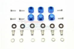 GPM Racing TRX6010-9MM-B | GPM Blue Aluminium 12mm Wheel Hex +9mm Adapters 6Pcs W/ Hardware