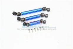 GPM Racing TRX6037SA-B | GPM Blue Steel & Aluminium Front, Centre & Rear Universal CVD Drive Shafts 3Pcs