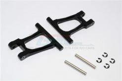 GPM Racing TT057-BK | GPM Black Aluminium TT-01 Rear Upper Suspension Arms 2Pcs W/ Hardware