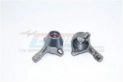 GPM Racing TT2B021-GS | GPM Grey Silver Aluminium Front Steering Hub Carriers (C-Hubs) 2Pcs