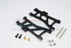 GPM Racing TT2B056-BK | GPM Black Aluminium TT-02B Rear Lower Suspension Arms 2Pcs W/ Hardware