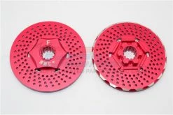 GPM Racing TXM006F-DISK-R | GPM Red Aluminium X-Maxx Front 24mm Claw Wheel Hex W/ 3mm Offset 2Pcs
