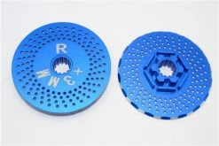 GPM Racing TXM006R-DISK-B | GPM Blue Aluminum X-Maxx Rear 24mm Claw Wheel Hex W/ 3mm Offset 2Pcs