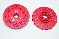 GPM Racing TXM006R-DISK-R | GPM Red Aluminum X-Maxx Rear 24mm Claw Wheel Hex W/ 3mm Offset 2Pcs