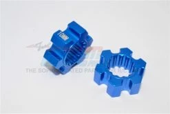 GPM Racing TXM010-10MM-B | GPM Blue Aluminum X-Maxx 24mm Wheel Hex 10mm Thick 2Pcs