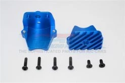 GPM Racing TXM018-B | GPM Blue Aluminium Motor Mount W/ Heat Sink Fins 2Pcs