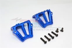 GPM Racing TXM018N-B | GPM Blue Aluminium Motor Mount W/ Heat Sink Fins 2Pcs
