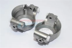 GPM Racing TXM019-GS | GPM Grey Silver Aluminium Front Steering Hub Carriers (C-Hubs) 2Pcs