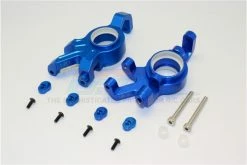 GPM Racing TXM021N-B | GPM Blue Aluminium X-Maxx Left & Right Steering Blocks 2Pcs
