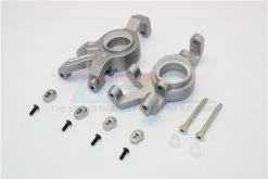 GPM Racing TXM021N-GS | GPM Grey Silver Aluminium Front Steering Hub Carriers (C-Hubs) Set