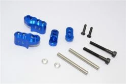 GPM Racing TXM028-B | GPM Blue Aluminium X-Maxx Front Adjustable Shock Mount Set W/ Hardware