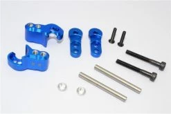 GPM Racing TXM030-B | GPM Blue Aluminium X-Maxx Rear Adjustable Shock Mount Set W/ Hardware