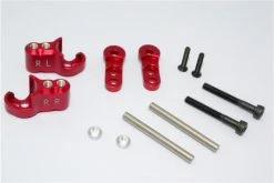 GPM Racing TXM030-R | GPM Red Aluminium Rear Adjustable Shock Mount Set