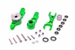 GPM Racing TXM048N-G | GPM Green Aluminium Steering Assembly Set W/ Servo Saver