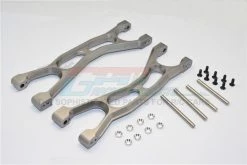 GPM Racing TXM054F-R-GS | GPM Grey Silver Aluminium Front / Rear Upper Suspension Arms 2Pcs
