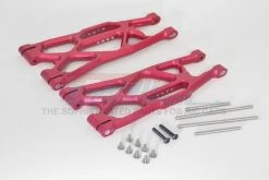 GPM Racing TXM055F-R-R | GPM Red Aluminium Front/Rear Lower Suspension Arms 2Pcs W/ Pins