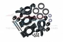 GPM Racing TXM2122L-BK | GPM Black Aluminium Oversized Front Steering & Rear Hubs Set