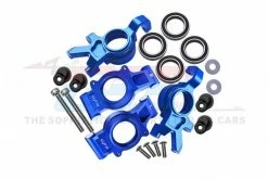 GPM Racing TXM2122L-B | GPM Blue Aluminium Oversized Front Steering & Rear Hubs Set