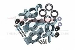 GPM Racing TXM2122L-GS | GPM Grey Aluminium Oversized Front Steering & Rear Hubs Set