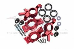 GPM Racing TXM2122L-R | GPM Red Aluminium Oversized Front Steering & Rear Hubs Set
