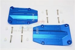 GPM Racing TXM332-B | GPM Blue Aluminium X-Maxx Centre Skid Plate 2Pcs