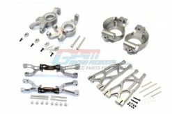 GPM Racing TXM54551921-GS | GPM Grey Silver Aluminium X-Maxx Suspension & Drive Train Upgrade Set 52Pcs