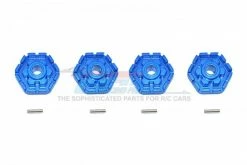 GPM Racing TXMS010-2M-2-B | GPM Blue Aluminium 17mm Wheel Hex +2mm Adapter 2Pcs W/ Pins