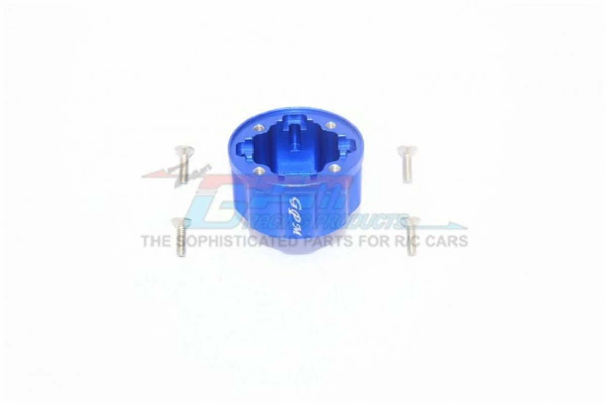 GPM Racing TXMS011-B | GPM Blue Aluminium Maxx 4S Differential Case Set W/ Screws