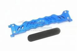 GPM Racing TXMS0126-B | GPM Blue Aluminium Maxx 4S Battery Hold Down W/ Foam Spacers