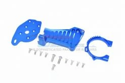 GPM Racing TXMS018-B | GPM Blue Aluminium Motor Mount W/ Heat Sink Fins 3Pcs