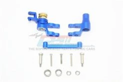 GPM Racing TXMS048-B | GPM Blue Aluminium Maxx 4S Steering Bellcrank Set W/ Servo Saver