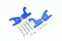 GPM Racing TXMS054F-RS-B | GPM Blue Aluminium Maxx 4S Front Or Rear Upper Suspension Arm Pair W/ Suspension Pin