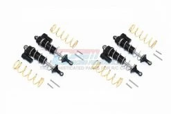GPM Racing TXMS125FRL-2-BK-S | GPM Black Aluminium Maxx 4S Front & Rear Adjustable Piggyback Shocks 4Pcs