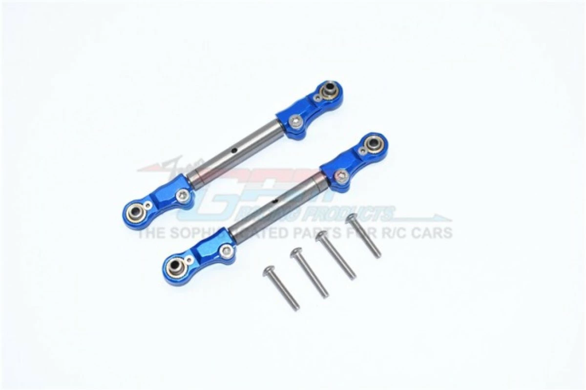 GPM Racing TXMS162S-B | GPM Blue Aluminium Adjustable Steering Linkages 2Pcs