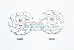 GPM Racing UDR010D+1MM-S | GPM Silver Aluminium +1mm Brake Disc Wheel Hexes 2Pcs W/ Pins