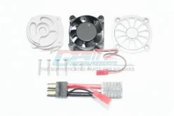 GPM Racing UDR018FAN-S | GPM Silver Aluminium Motor Heat Sink W/ Cooling Fan