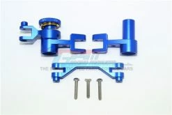 GPM Racing UDR048-B | GPM Blue Aluminium Steering Assembly Set W/ Servo Saver
