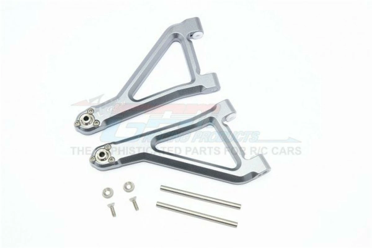 GPM Racing UDR054-S | GPM UDR Silver Aluminium Front Upper Left & Right Suspension Arms 2Pcs