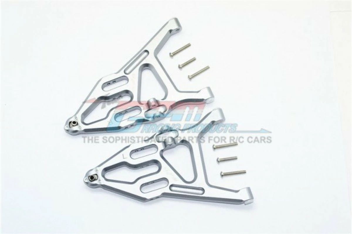 GPM Racing UDR055-S | GPM UDR Silver Aluminium Front Lower Left & Right Suspension Arms 2Pcs
