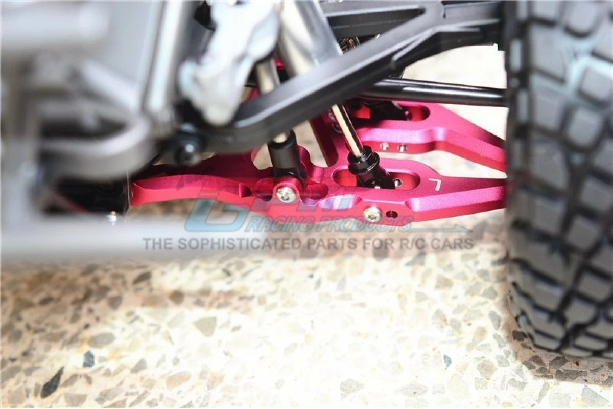 GPM Racing UDR055-S | GPM UDR Silver Aluminium Front Lower Left & Right Suspension Arms 2Pcs - Image 3
