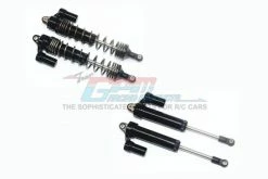 GPM Racing UDR135FFX-L-BK-BEBK | GPM Black Aluminium 135mm Front L-Shape Piggy Back Shocks 4Pcs