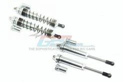 GPM Racing UDR135FFX-L-S-BEBK | GPM Silver Aluminium 135mm UDR Front Adjustable Piggyback Shocks 4Pcs