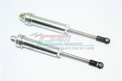 GPM Racing UDR139R-L-S-BEBK | GPM Silver Aluminium 139mm UDR Rear Adjustable Piggyback Shocks 2Pcs