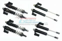 GPM Racing UDR35960FR-L-BK-BEBK | GPM Black Aluminium Front & Rear L-Shape Piggy Back Shocks 8Pcs