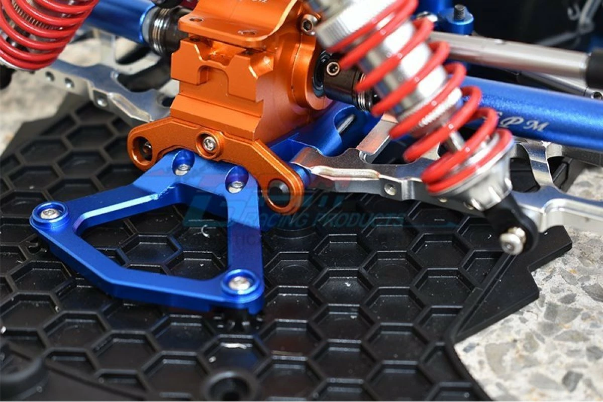 GPM Racing XO012A-B | GPM Blue Aluminium XO-1 Front Gear Box Case W/ Hardware - Image 3