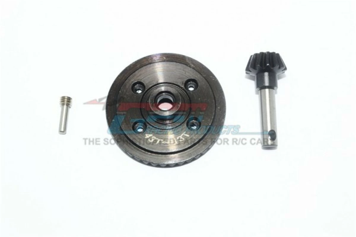 GPM Racing YT1343TS-BK | GPM Axial Yeti Hardened Steel 43T/13T Differential Gear Set